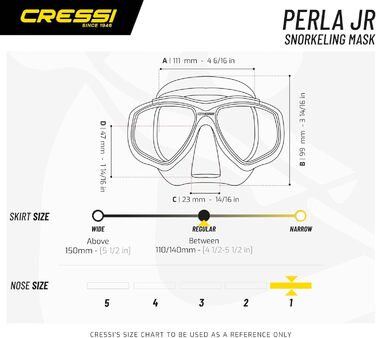 Дитячий набір для підводного плавання Cressi Perla Jr: маска та трубка Minigringo, прозоро-синій, унісекс, універсальний розмір