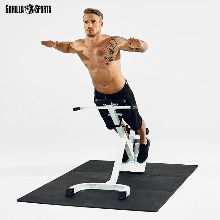 GORILLA SPORTS® Захисні мати EVA, 6 шт, 60x60x1,2 см, антиковзкі, для фітнесу, підлоги, тренажерів, басейну, з 12 крайовими елементами, різні кольори