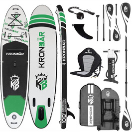 Надувна SUP-дошка KRONBÄR 10.8 Woven X Fusion Double Layer, 325 см, зелена, повний комплект