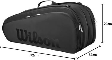 Тенісна сумка Wilson Tour Noir, до 12 ракеток, чорна