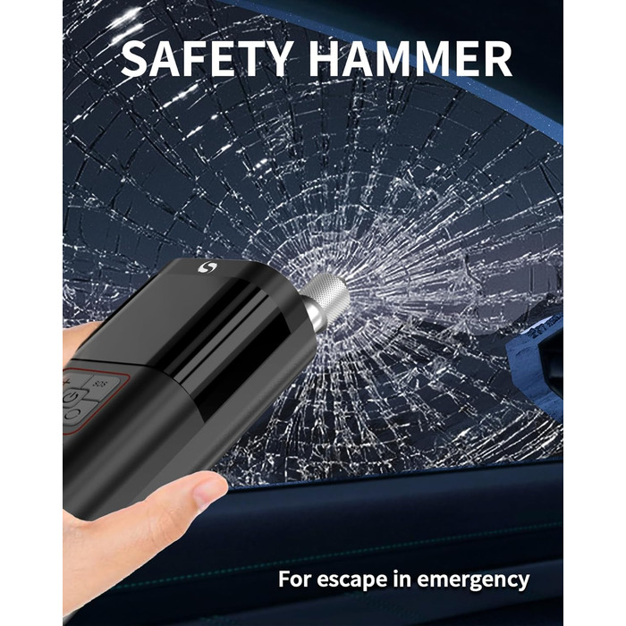 Електричний повітряний насос SERVOMASTER з манометром, 150PSI, LED, для авто, мото, велосипеда та м'ячів (чорно-червоний)