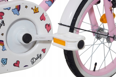 Дитячий велосипед 16 дюймів для дівчинки з ручкою-штовхачем, бічними колесами та кошиком Kimet