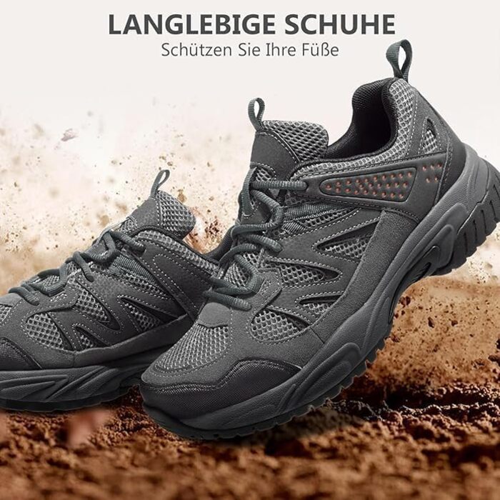 Черевики для хайкінгу чоловічі Outdoor, трекінгові, чорні, 43 EU. Зручні, дихаючі, з антиковзкою підошвою.