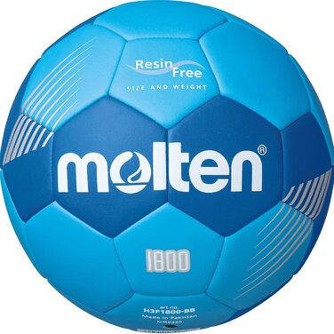 Гандбольний м'яч Molten H3F1800-BB, розмір 3, блакитний/синій, без смоли