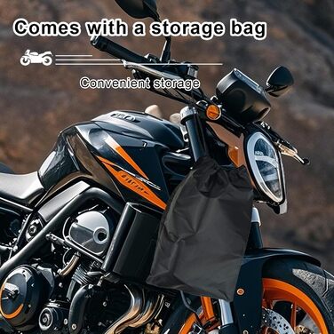 USHOP Мотоциклетний чохол для мотоцикла, скутера, ролера, мопеда, Outdoor XXL, 210D Oxford, UV-захист, з відбиваючими смугами, отвір для замка, вітрозахисні пряжки (245x105x125 см)