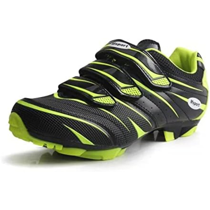Кросівки для гірського велосипеда Msport для чоловіків та жінок, дихаючі, з неслизькою підошвою, сумісні з педалями SPD, зелені, 37 EU