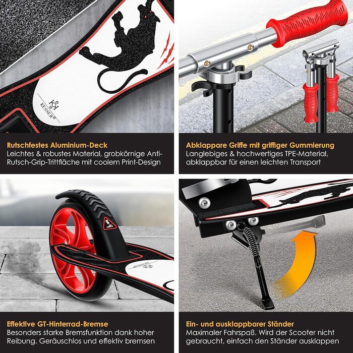 Дитячий самокат KESSER Cityroller, складаний, для міста