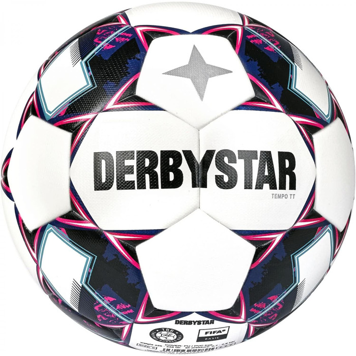Футбольний м'яч Derbystar Tempo, розмір 5, біло-синій, унісекс, для дорослих