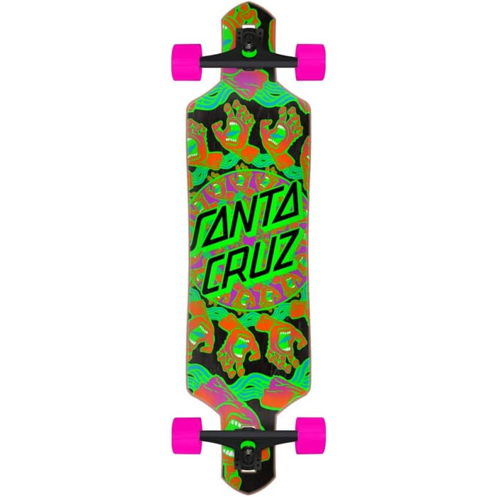 Скейтборд Santa Cruz Mandala Hand 9.0x36 Drop Thru, багатобарвний, стандарт