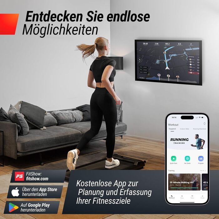 Unix Fit Smart Pad – компактний біговий килимок 2-в-1 для дому та офісу, 1-8.5 км/год, тихий мотор, цифрова панель та керування через додаток