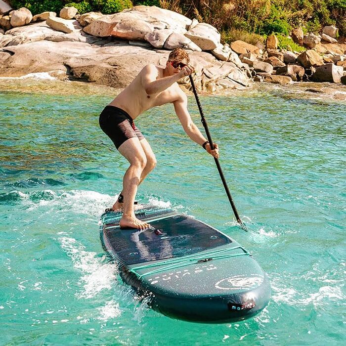 Надувний SUP Борд Movino Stand Up Paddle Board 350 см - 2в1 SUP/Каяк, до 165 кг, комплект з аксесуарами, Adria 11’6', зварний рейлінг, 15 PSI, Marineblau-Mint