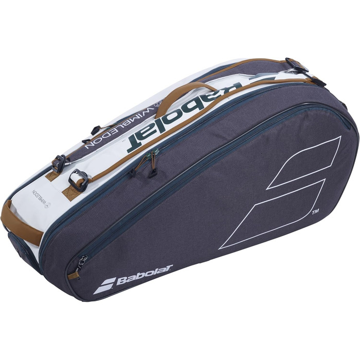 Сумка для тенісних ракеток Babolat Pure x6 Wimbledon (біло-сіра) - Органайзер для 6 ракеток