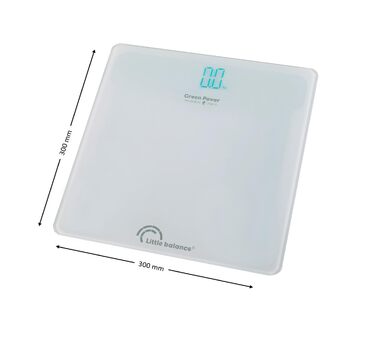Ваги для людей LITTLE BALANCE 8656 Blue Tech USB-R, без батарей, перезаряджувані, USB, ремонтопридатні, до 200 кг, білі