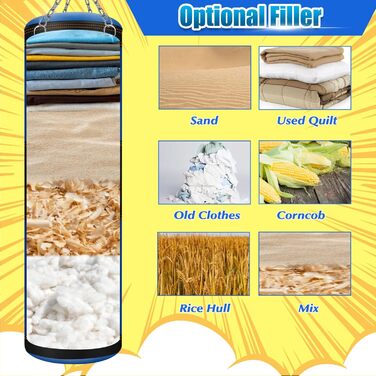 Дитячий боксерський мішок з підвіскою та рукавичками (блакитний, без наповнювача)