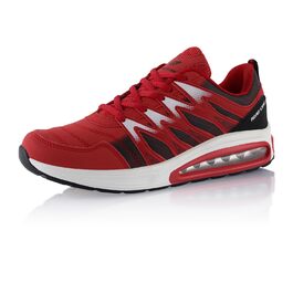 Спортивні кросівки для жінок та чоловіків з амортизацією, легкі бігові кросівки, чорно-червоні, 37 EU