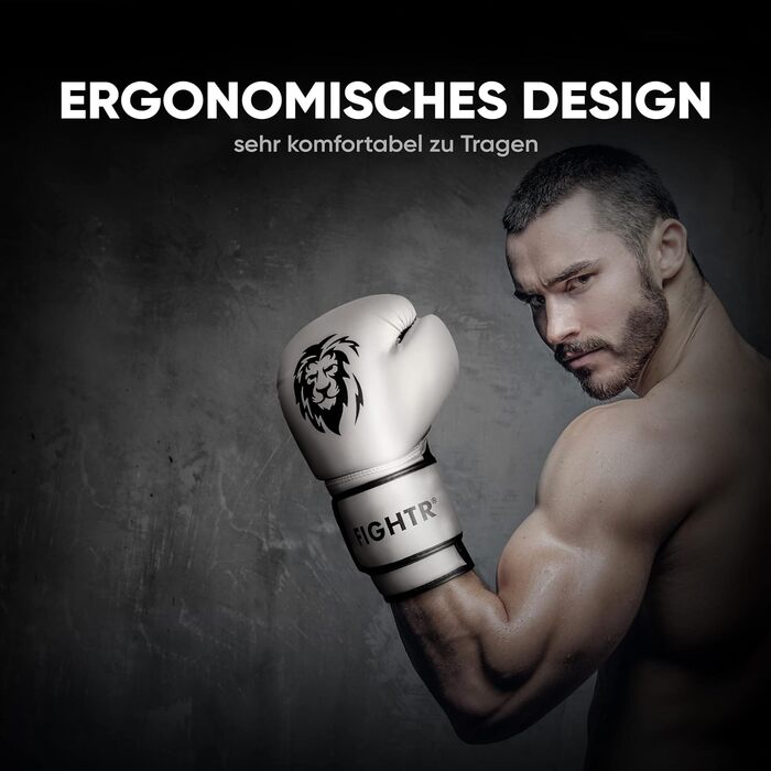 Боксерські рукавички Fightr для боксу, MMA, Муай-Тай і кікбоксингу, максимальний захист і стабільність, розміри 8-16 унцій, з чохлом