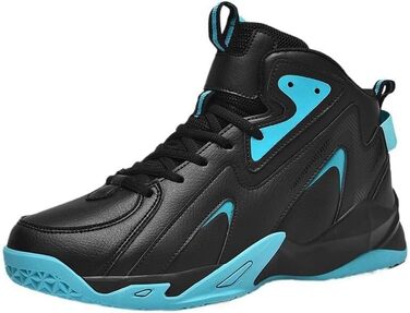 Чоловічі баскетбольні кросівки хай-топ великих розмірів, дихаючі, антиковзкі, амортизуючі, для спортивних тренувань, ціан, 44 EU