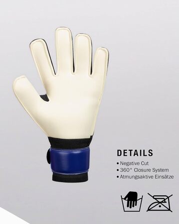 Воротарські рукавички JAKO River Basic RC Protection, Navy/SkyBlue/Coral, розмір 12