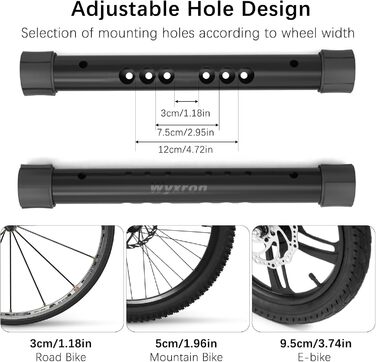 Підставка для велосипеда на підлозі, сталева, регульована, для гірського та шосейного велосипеда
