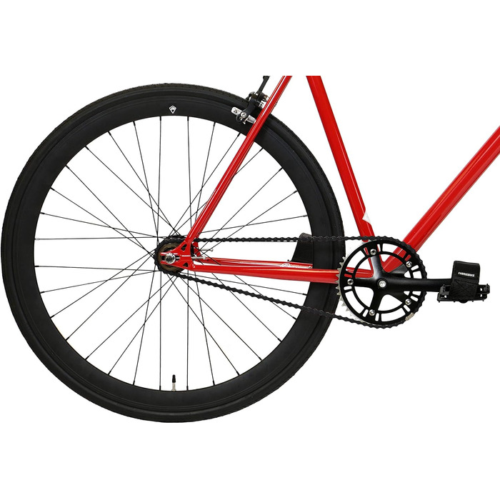 Велосипед FabricBike Original Pro, фікс-гіар, Hi-Ten сталь, міський, 8 кольорів, 3 розміри, 10,45 кг, Pro Red & Matte Black, рама 49 см