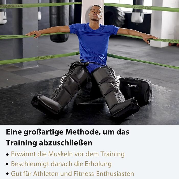 Масажер для ніг FIT KING для спортивного відновлення, 8 рівнів інтенсивності, розмір L (на всю ногу)