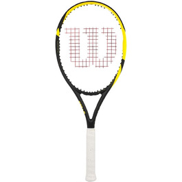 Тенісна ракетка Wilson Pro Open 300г, чорна-жовта, без струн, розмір ручки 3