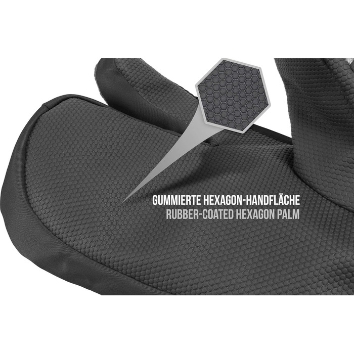 Зимові рукавички normani Apex з утеплювачем ComforMax Classic до -35°C, краги, чорні/сірі, XXL