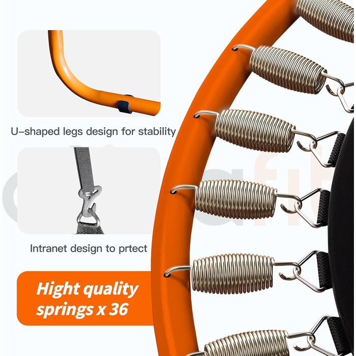 Міні-батут Ativafit 152,4 см для дому та вулиці, 1,5 м, з сіткою безпеки, баскетбольним кільцем, дартс та м'ячиками. Підходить для дітей 1-8 років