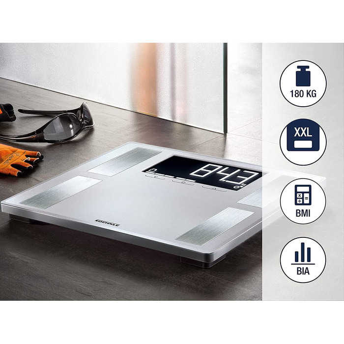 Soehnle Shape Sense Profi 200 ваги для вимірювання жиру, преміум-аналізатор складу тіла, вага для спортсменів з функцією BMI