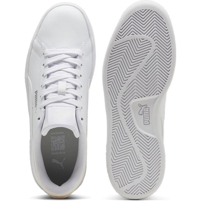 Кросівки PUMA Smash 3.0 L унісекс (білий/рожевий/сріблястий), розмір 45 EU