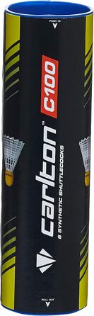 Бадмінтонний м'яч Carlton C100 Gelb, середньої швидкості (77 Grains), для учнів, юніорів та початківців (1x6 шт.)