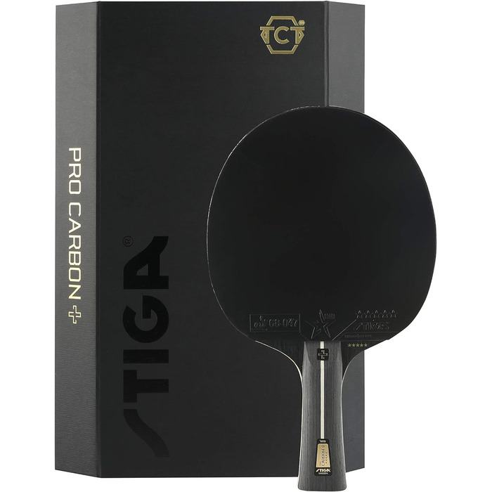Професійна ракетка для настільного тенісу STIGA Pro Carbon, універсальна, для дорослих, червоно-чорна, комплект з двома ракетками