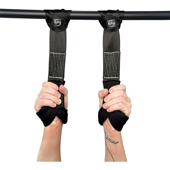Петлі для тренувань Suspension Trainer – преміум нейлон, для тренувань з вагою тіла, для дому та спортзалу, навантаження до 245,9 кг, чорні, пара