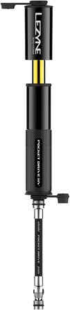 Міні-насос для велосипеда LEZYNE Pocket Drive HV, високий тиск 90 psi, сумісний з Presta і Schrader, компактний алюмінієвий ручний насос для велосипеда