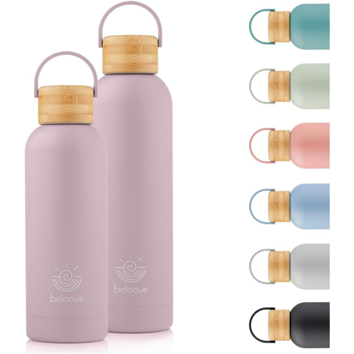 Термос пляшка beloove™ з нержавіючої сталі 500 мл, BPA-free, подвійні стінки, не протікає, для води і газованих напоїв, стійке до подряпин покриття, лілова
