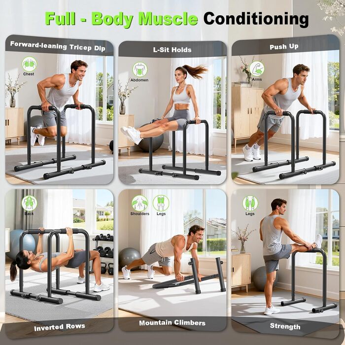 Стійка для віджимань та підтягувань Power Tower, регульована висота 170-220 см, чорна, для дому