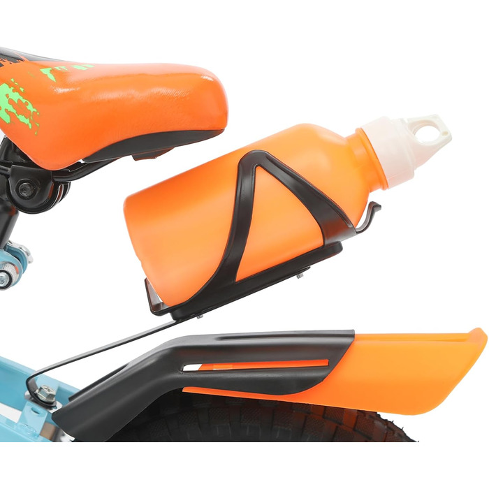 Дитячий велосипед 12 дюймів з підставками та пляшкою для води, регульований по висоті, для дітей 2-5 років (синій)