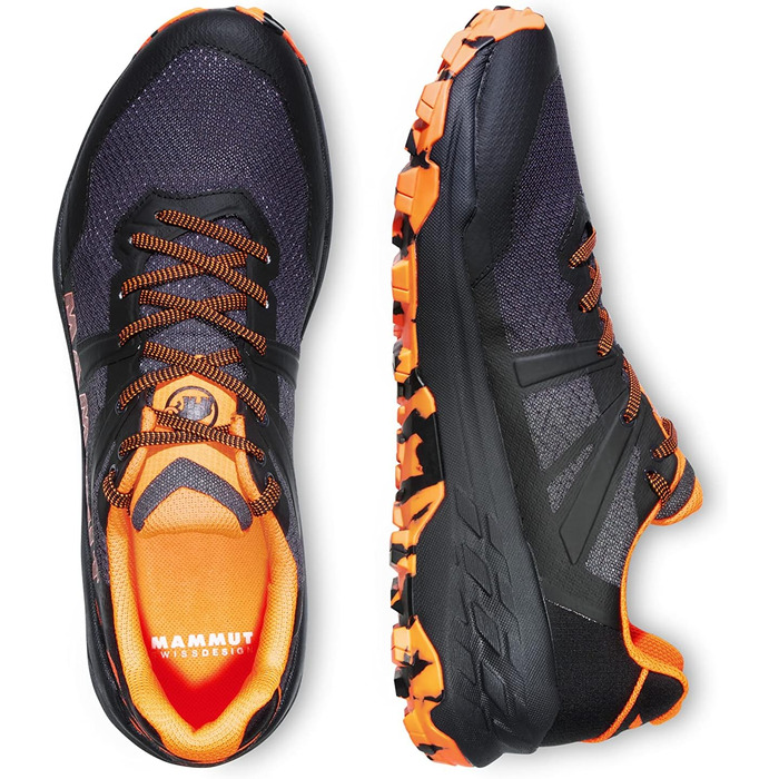 Чоловічі трекінгові черевики Mammut Sertig II Low 42 EU, чорний/помаранчевий