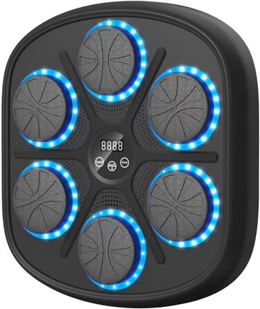 Музична боксерська машина з LED-підсвіткою, Bluetooth, 9 режимів швидкості та підрахунком ударів, електронний тренажер для дітей і дорослих, музичний бокс для дому та спортзалу