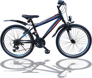 Гірський велосипед Talson 24 дюйми з амортизацією, Shimano 21 швидкість, освітлення