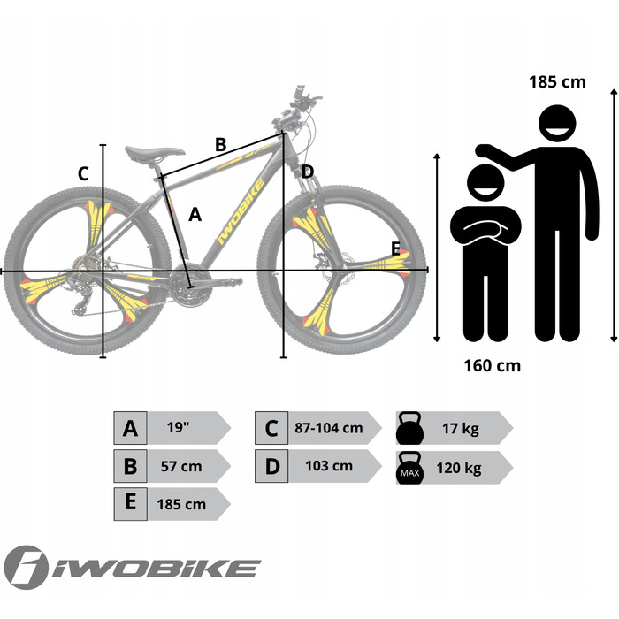 Гірський велосипед IWOBIKE Furia Corse, рама 19