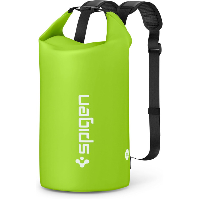 Водонепроникний мішок Spigen Aqua Shield 30L: Сумка, рюкзак для пляжу, плавання, кемпінгу, катання на човні та каяку (Cactus Green)
