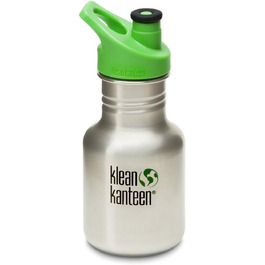 Дитяча пляшка для води Klean Kanteen 355 мл з іменним гравіюванням, нержавіюча сталь, спортивна кришка, різні кольори та малюнки