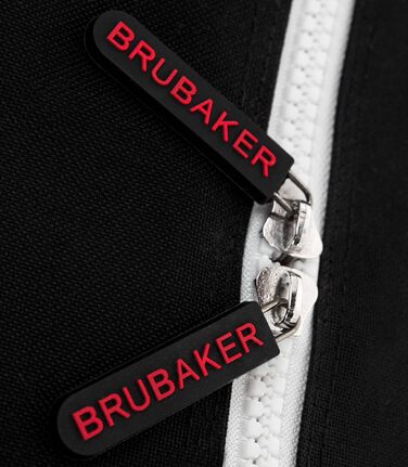 Чохол для лиж BRUBAKER Race Champion з колесами, на 2 пари лиж і палиці, 170 см, чорний/червоний, з білою блискавкою, міцний матеріал