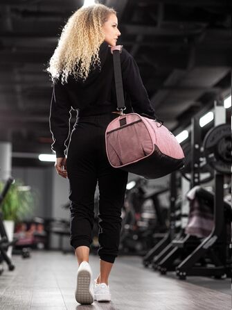 Fitgriff спортивна та дорожня сумка для жінок і чоловіків з відділенням для взуття і мокрих речей, рожева, 48x26x25 см, мала