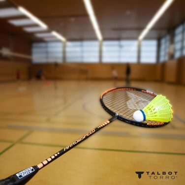 Набір для бадмінтону Talbot-Torro Tech 350 - 3 або 6 штук, різні кольори/швидкості, нейлоновий волан для гри в приміщенні та на вулиці