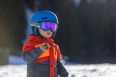 Дитячий лижний шолом Giro Crüe, синій, Shreddy Yeti, для сноуборду та гірських лиж