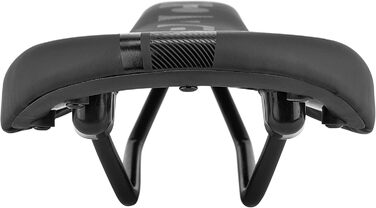 Велосипедне сідло Sixpack Menace Stealth Black, сталева рейка, 290x132 мм, чорне