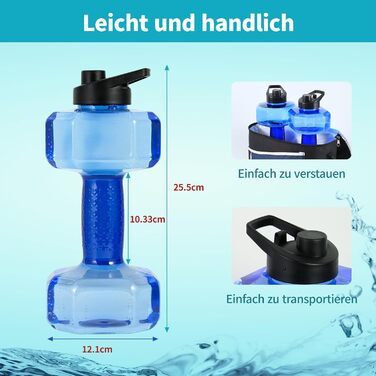 Вага для плавання Fstcrt, PE-вага для басейну, обладнання для аквааеробіки з неслизькою ручкою, для плавання, фітнесу у воді, акватерапії, блакитна