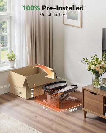 Сходи для фітнесу Sportsroyals для дому – степер з тросами для тренування ніг, рук та сідниць, фітнес для дому та офісу (02-Twist stepper)